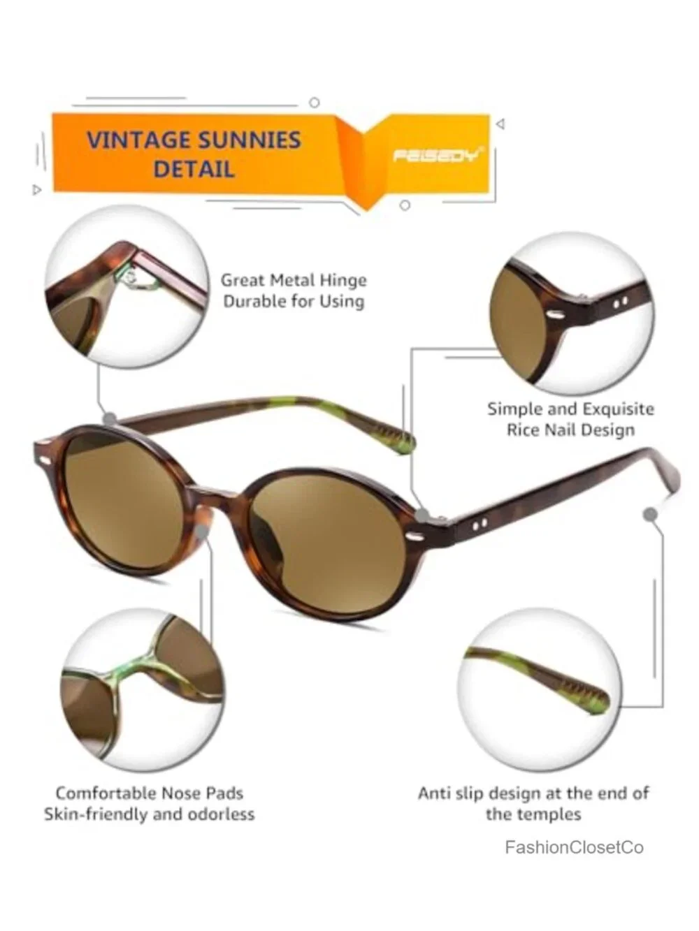 Retro Oval Sunglasses Lightweight UV Protection Y2k Trendy